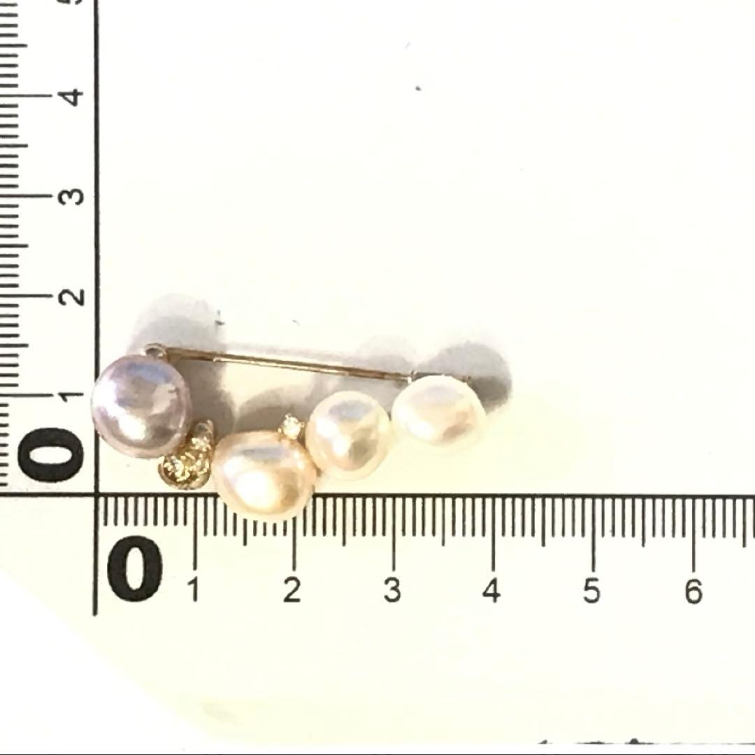 田崎真珠　白蝶バロックパールブローチk18