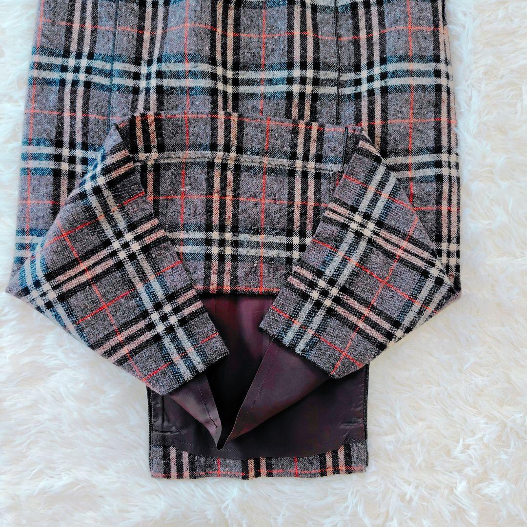 BURBERRY LONDON ツイード チェックスカート ウール カシミヤ混