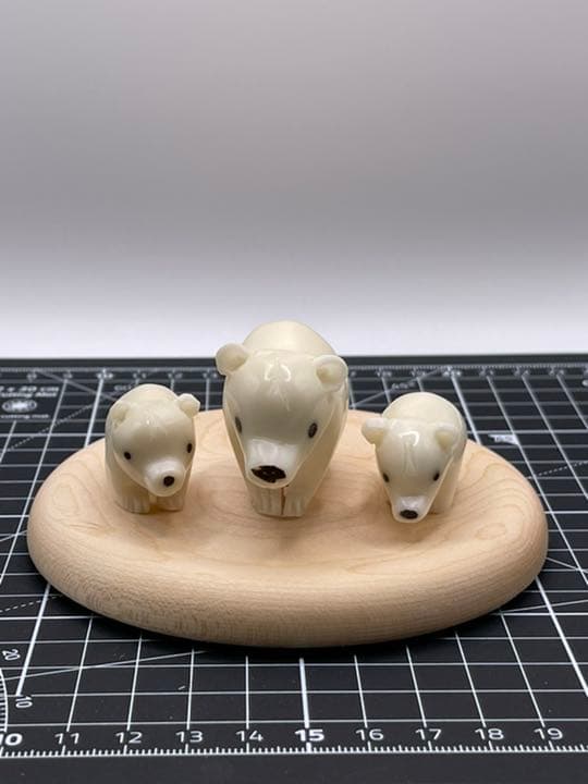 ナンタケットバスケット タグアナッツ 飾り クマの親子 6