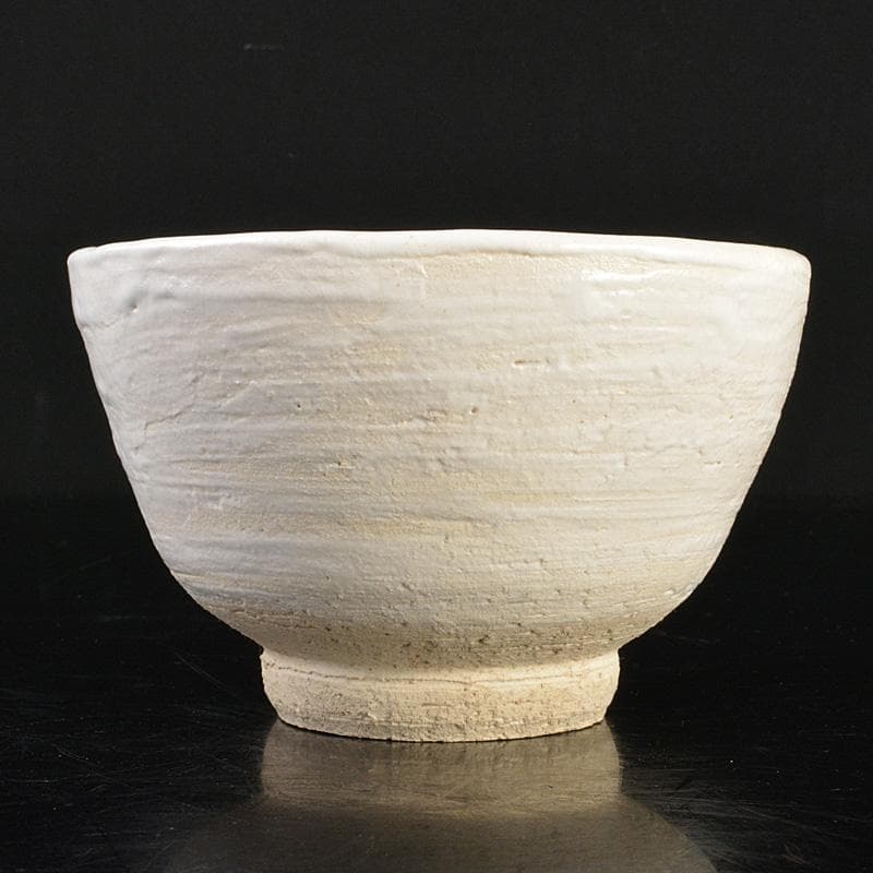 茶道具　人間国宝　田村耕一造　白釉茶碗　共箱　M　R6890