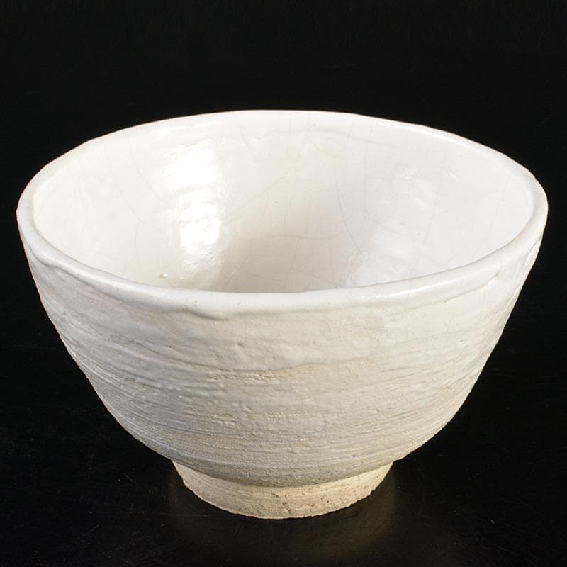 茶道具　人間国宝　田村耕一造　白釉茶碗　共箱　M　R6890