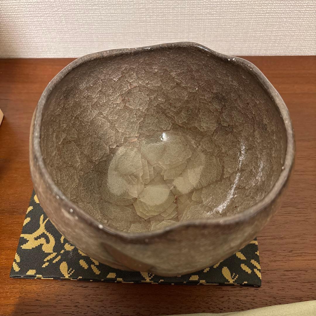 河端彩谷 利休白茶瓷 茶碗 茶垸 抹茶茶碗