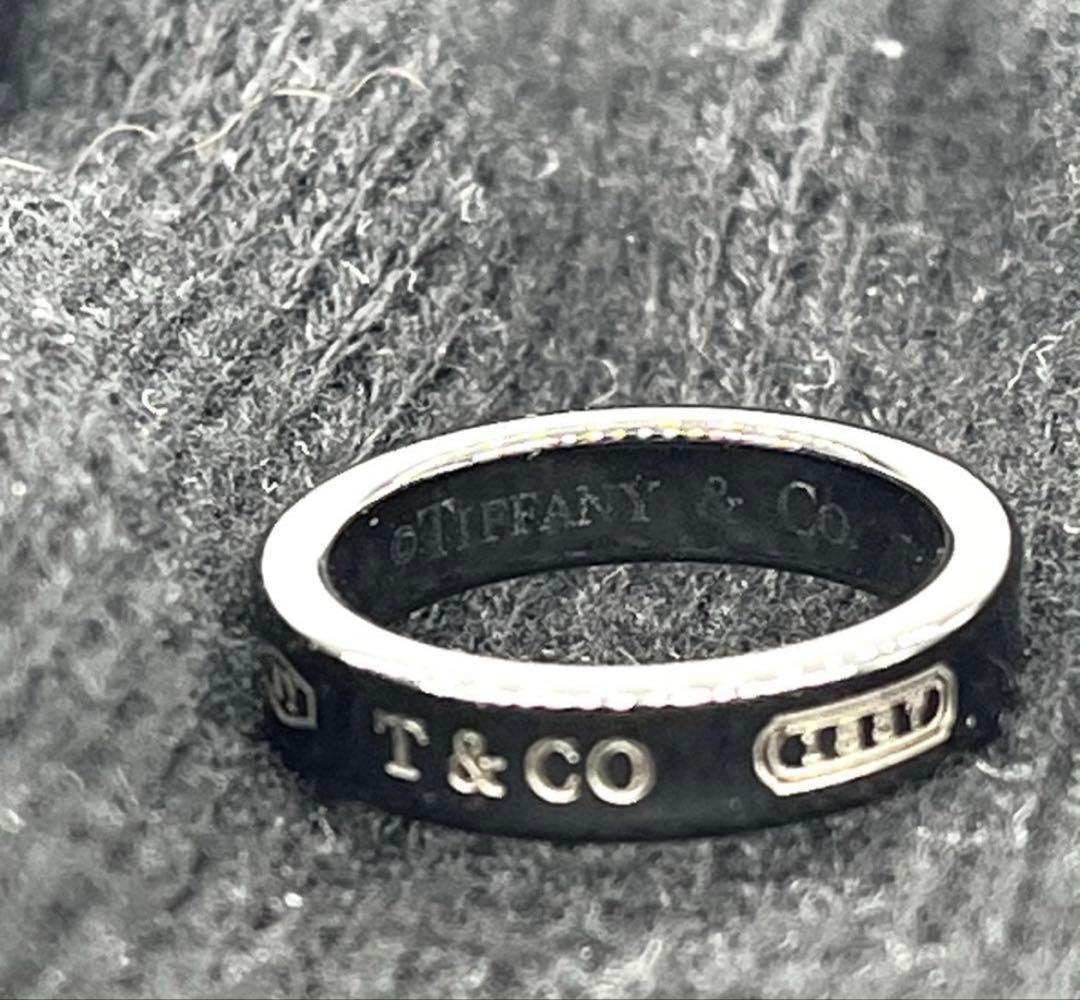 s*a様 美品✨ TIFFANY ブラックチタン ナローリング 指輪 16号 大