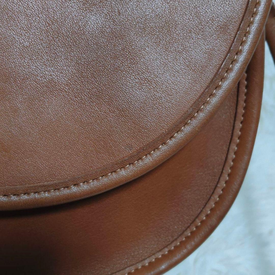 オールドコーチ 9923 ショルダーバッグ クラブタンレザー ブラウン 美品