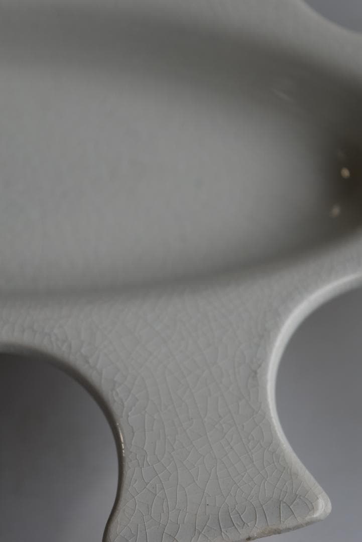 珍品　フランス19世紀　白釉　卵の器　美品　古道具坂田