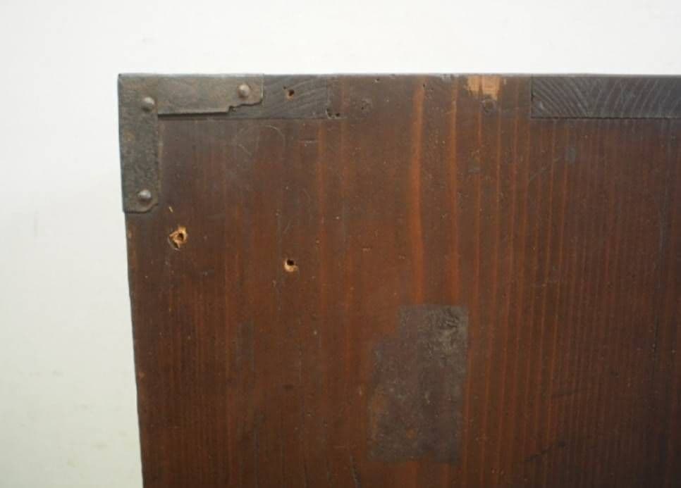 1076 アンティーク　ケンドン扉の収納棚　飾り棚　オープンラック　レトロ古家具