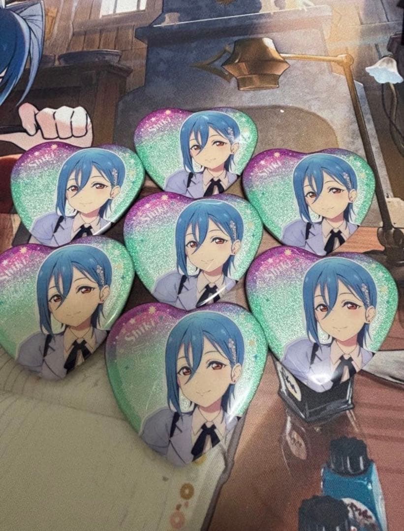 Liella! ハート缶バッジ　若菜四季