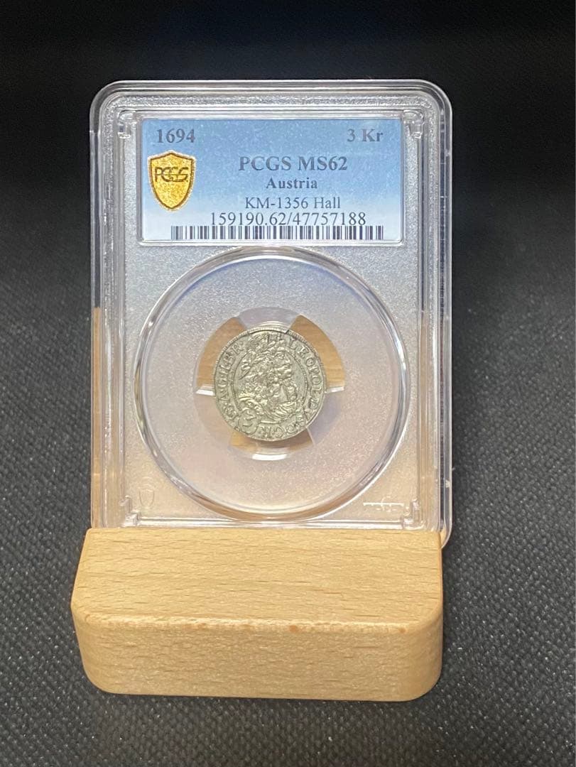 レオポルト1世　神聖ローマ帝国　1694年　銀貨MS62 PCGSオーストリア