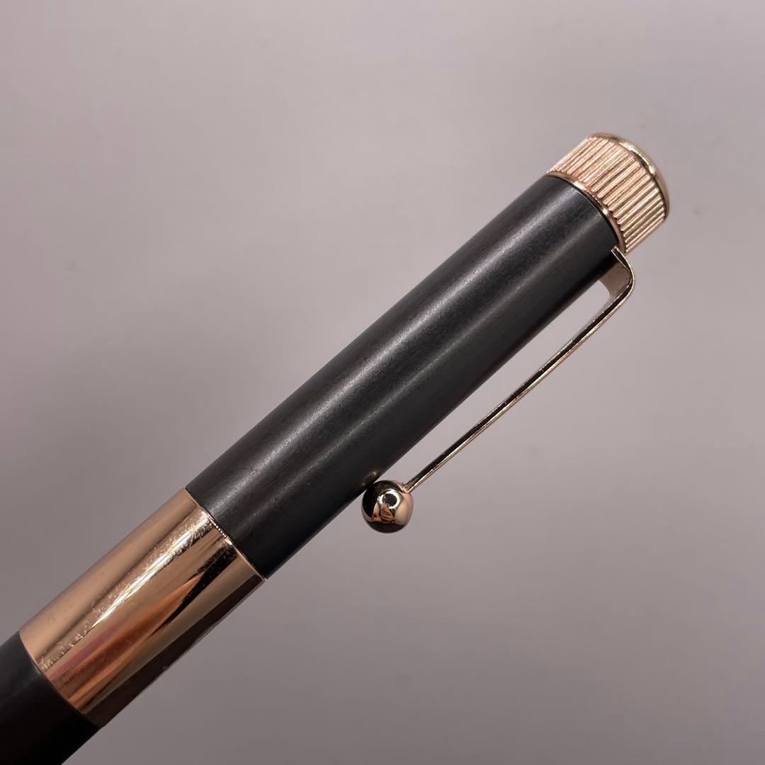 PE1249ロメオ ボールペン 細軸 ガンメタル×アプリコットゴールド