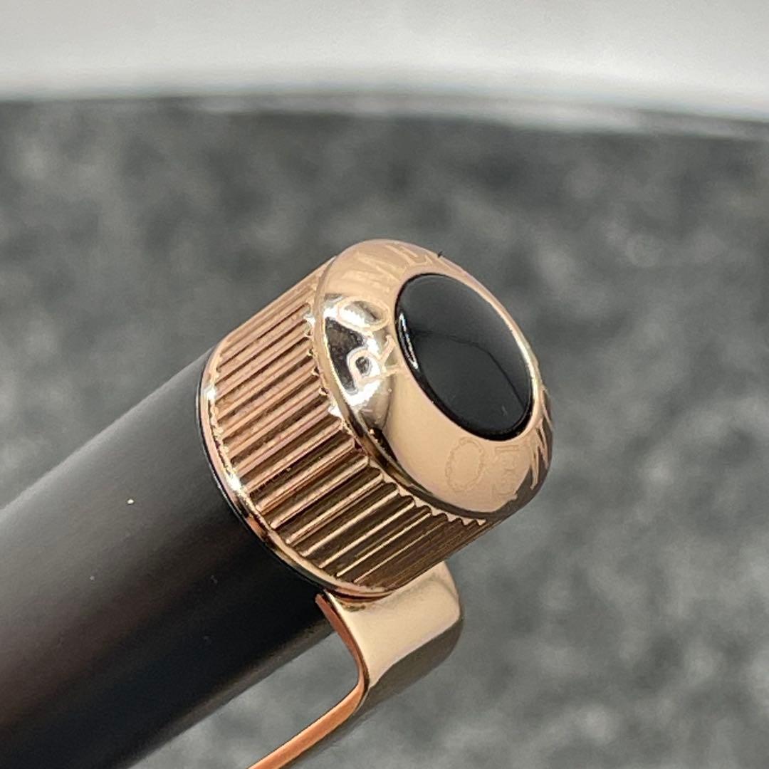 PE1249ロメオ ボールペン 細軸 ガンメタル×アプリコットゴールド