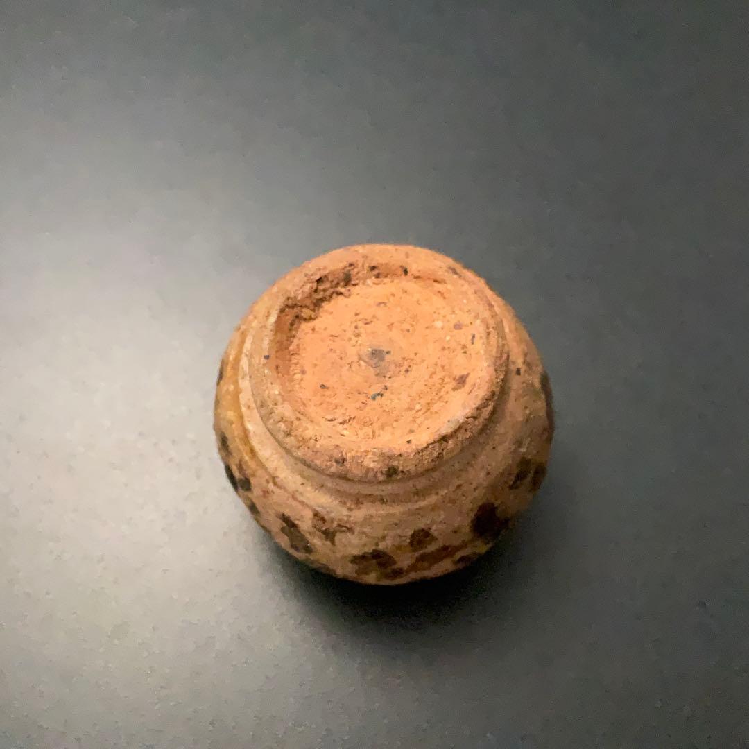 褐釉斑文小壺　タイ　スンコロク　骨董　R1397ダM