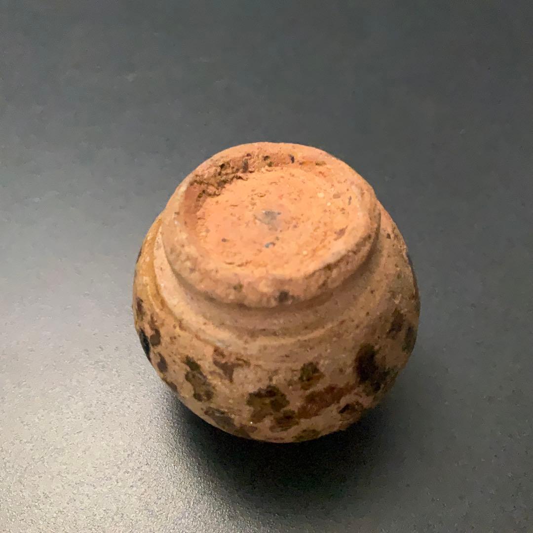 褐釉斑文小壺　タイ　スンコロク　骨董　R1397ダM