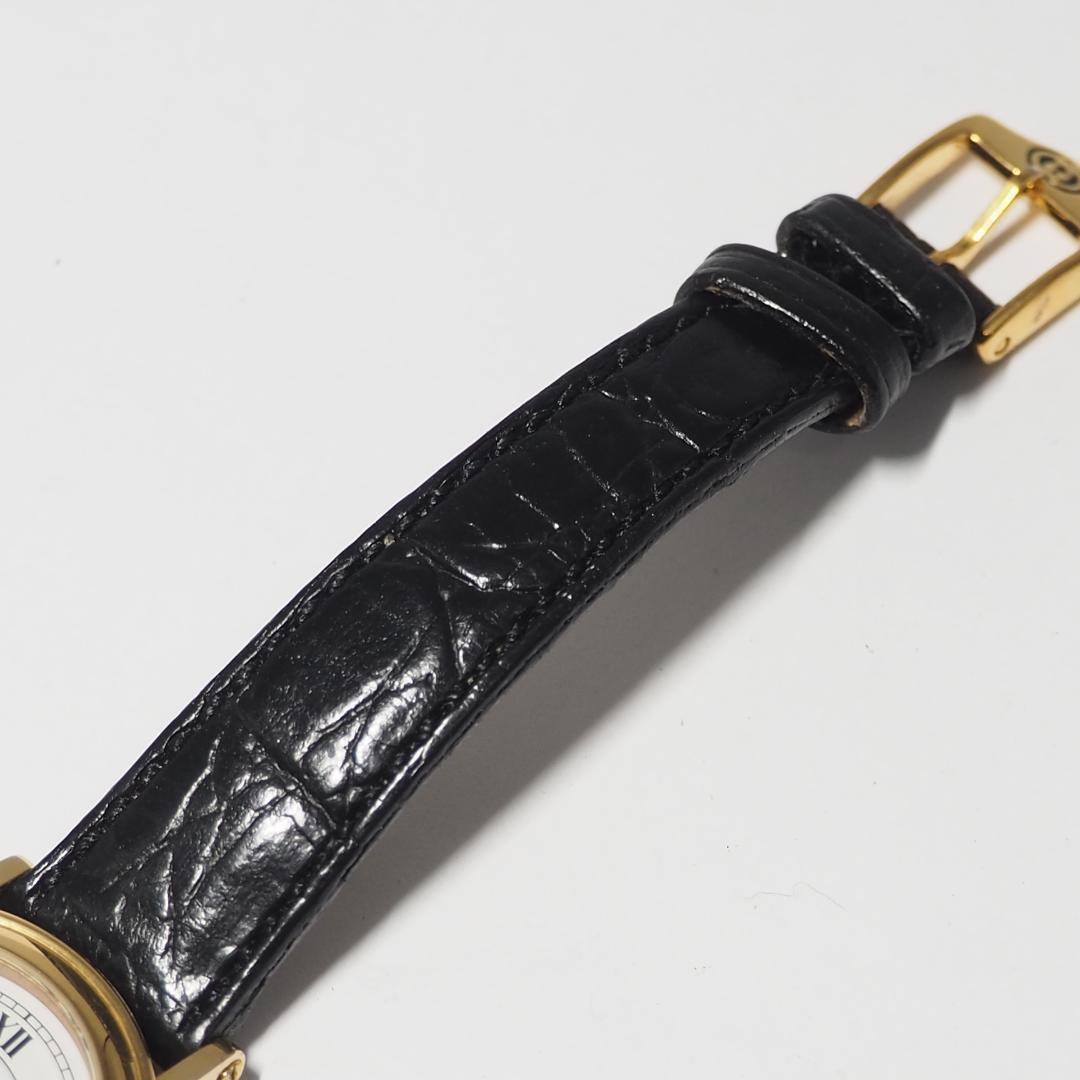 グッチ GUCCI デイト 革ベルト レディース 腕時計 ゴールド C952