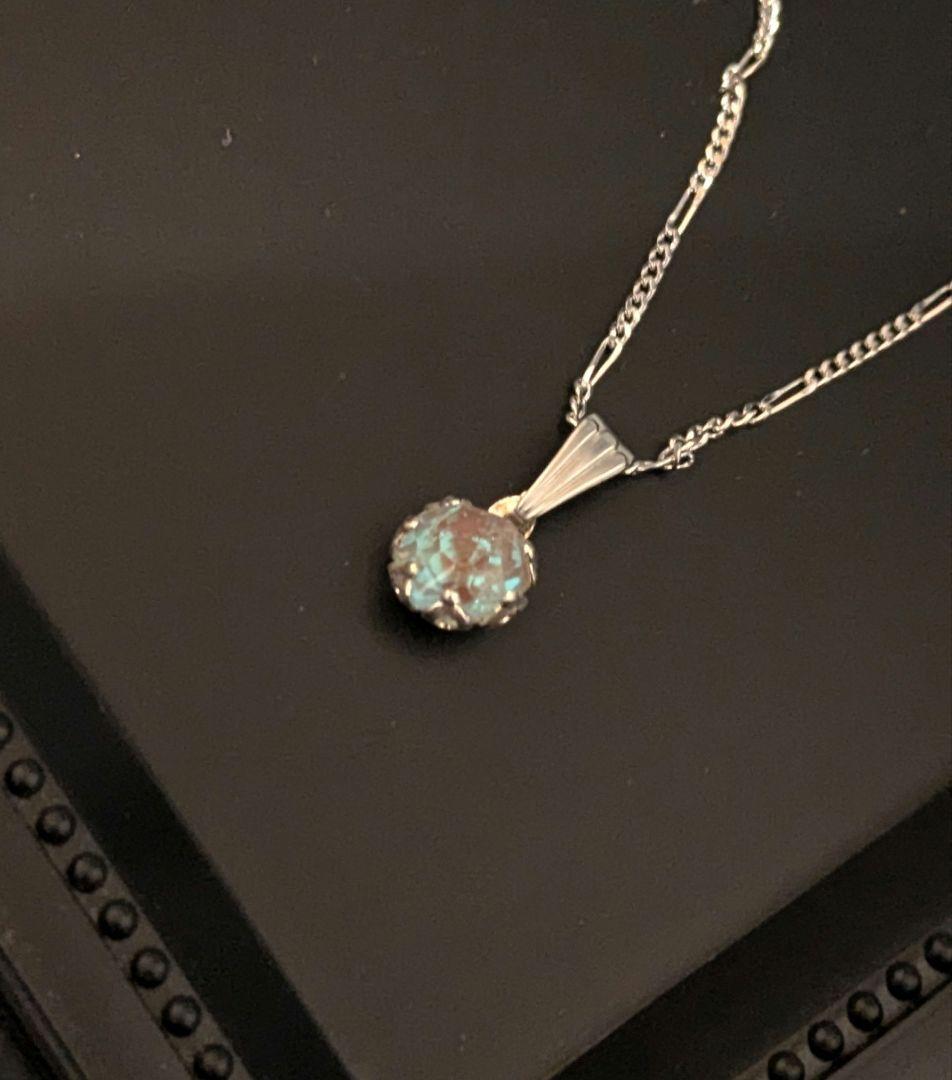 アンティークサフィレット 1粒ネックレス