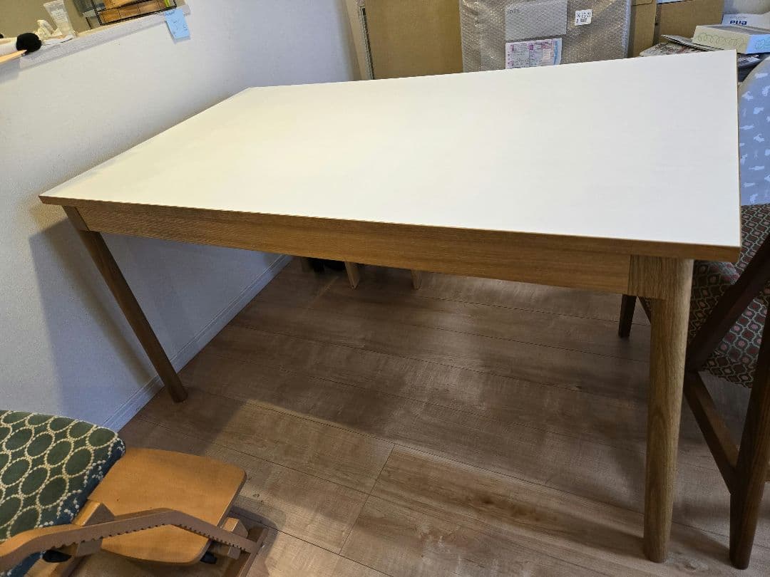 【美品】STILT TABLE 1400 ホワイト　無印ダイニングテーブル