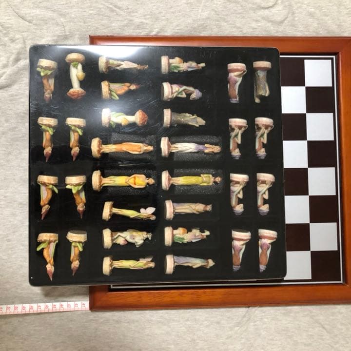 妖精チェス駒とボードセット 美品 レア チェスセット 将棋 ボードゲーム