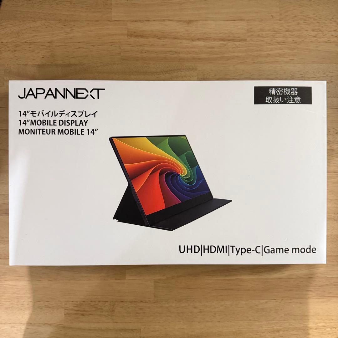 JAPANNEXT 14インチ モバイルモニター 4K 非光沢