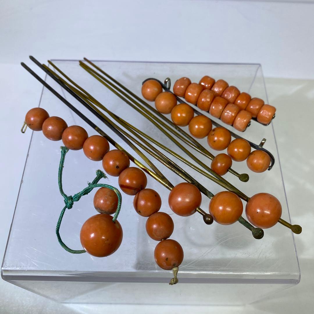 本赤珊瑚　玉　簪　93g チヒチ　東さ8-0107☆1F