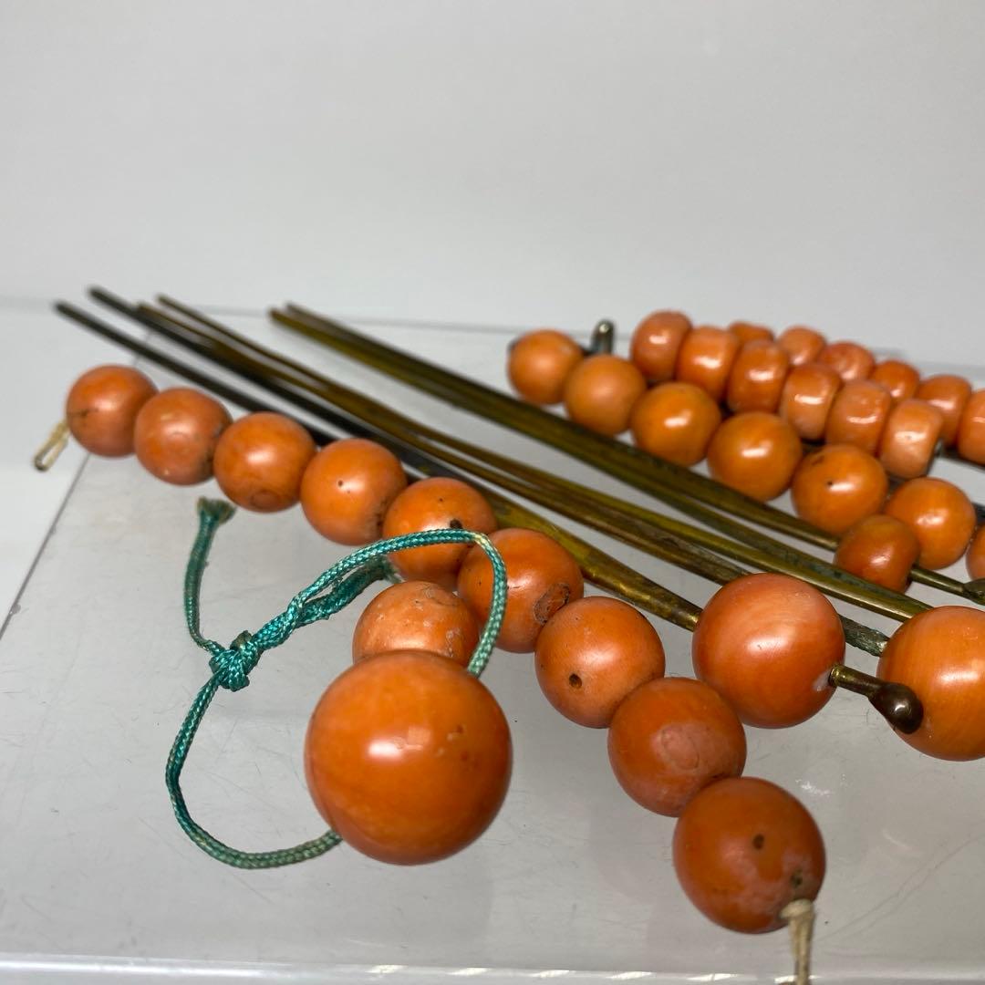 本赤珊瑚　玉　簪　93g チヒチ　東さ8-0107☆1F