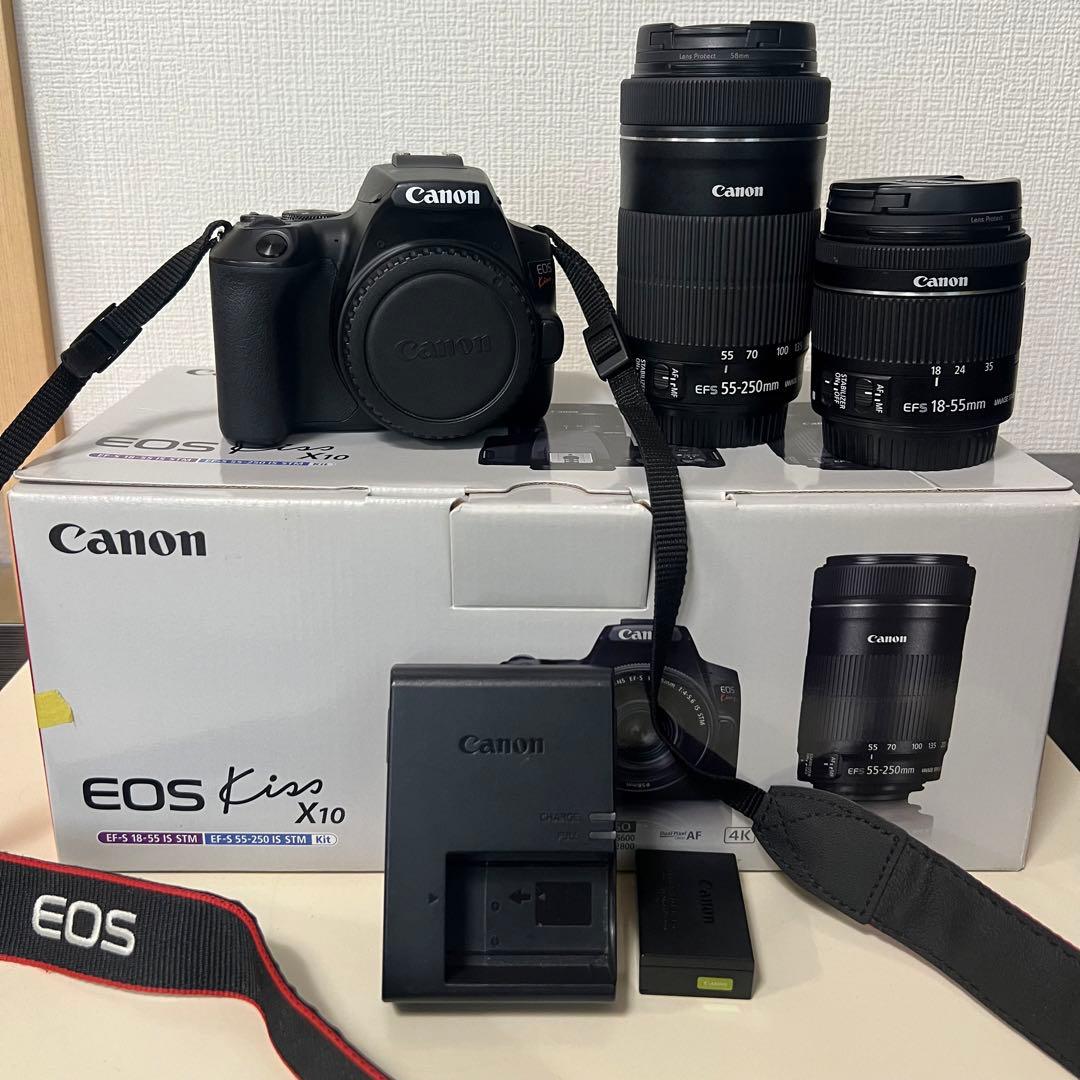 美品！Canon EOS Kiss X10 本体 ダブルレンズキット