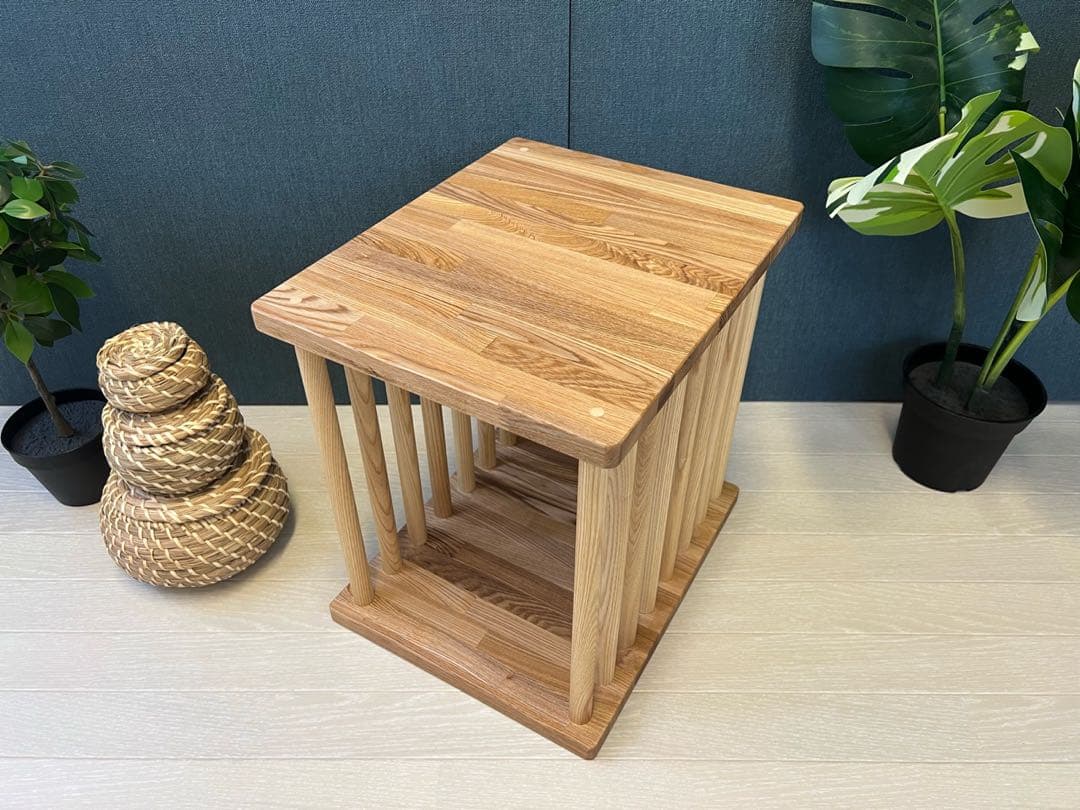 【在庫整理】 サイドテーブル 柱形 ドラムテーブル 30cm 37cm タモ