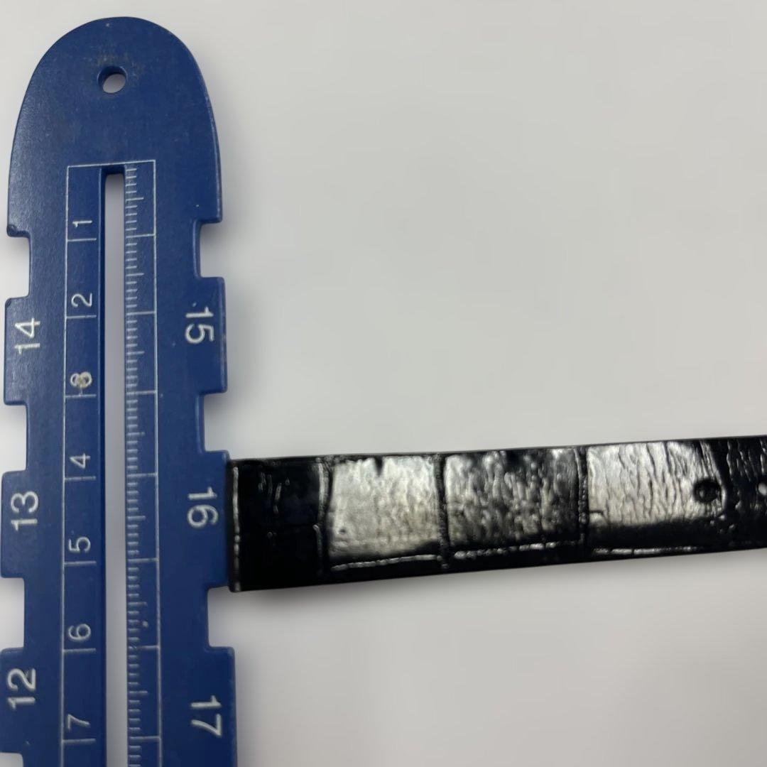 Cartier ブラッククロコレザーベルト 約16cm