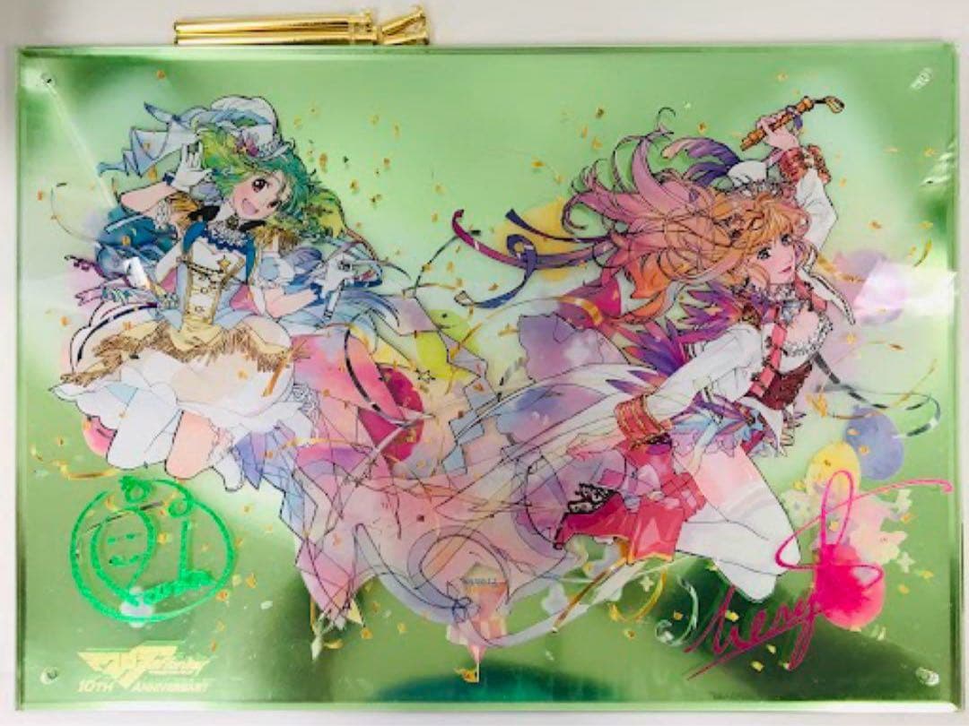 マクロスF 10周年 アクリルアートパネル ゴールド