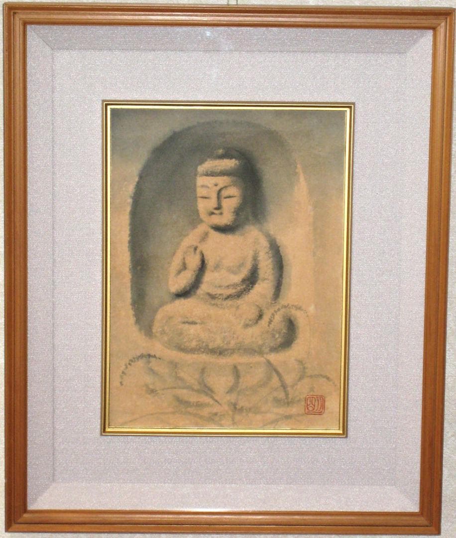 【真筆】穐月 明 野の佛 額 共シール　４号