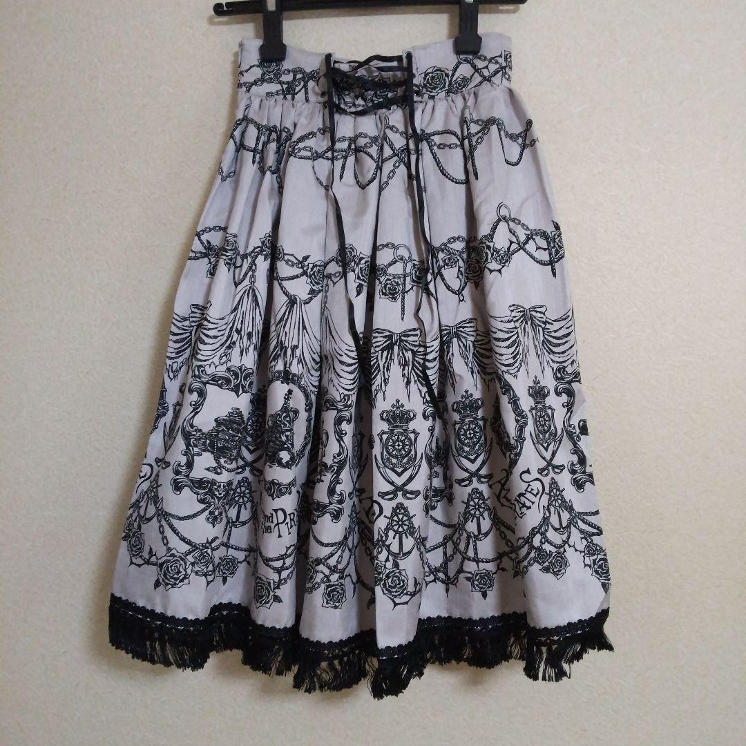 Alice and the Piratesフレアスカート 花と鎖プリント