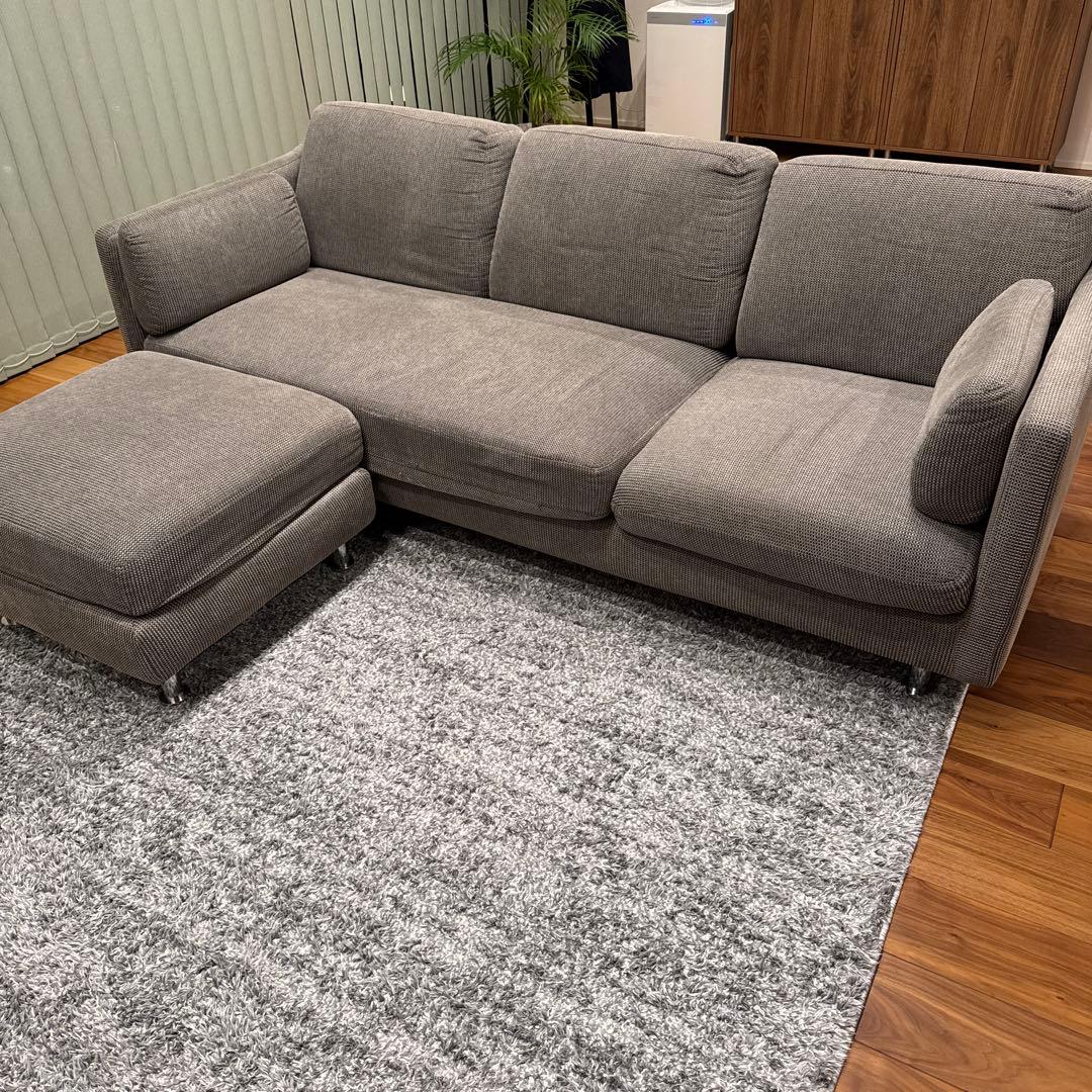 なっとうノッティ　3P ソファ オットマン カウチソファ