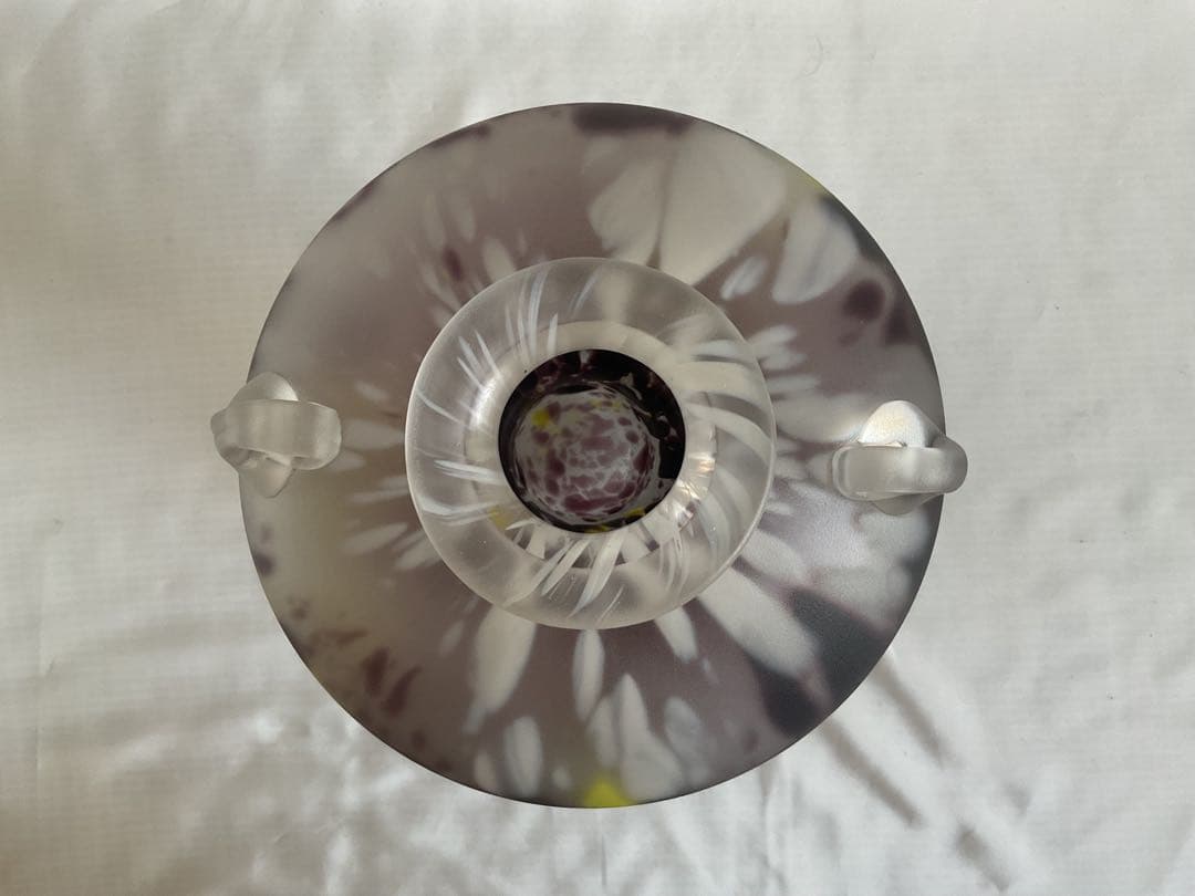 藤田喬平「美しいガラス花瓶」昭和30年代作品(供箱入り)