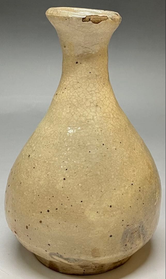 金重愫　粉引徳利　備前焼　共箱　栞　b523