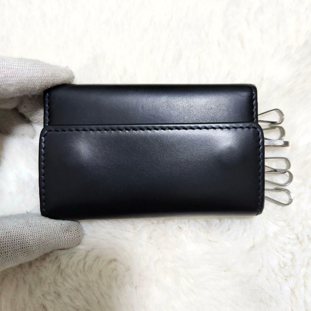 ✨美品　付属品完備✨マルジェラ　キーケース　ステッチ　6連　ブラック　黒