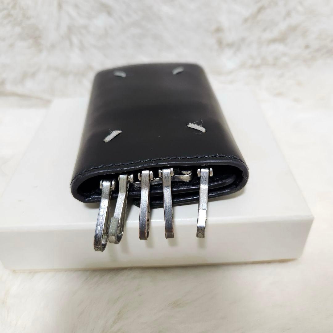 ✨美品　付属品完備✨マルジェラ　キーケース　ステッチ　6連　ブラック　黒