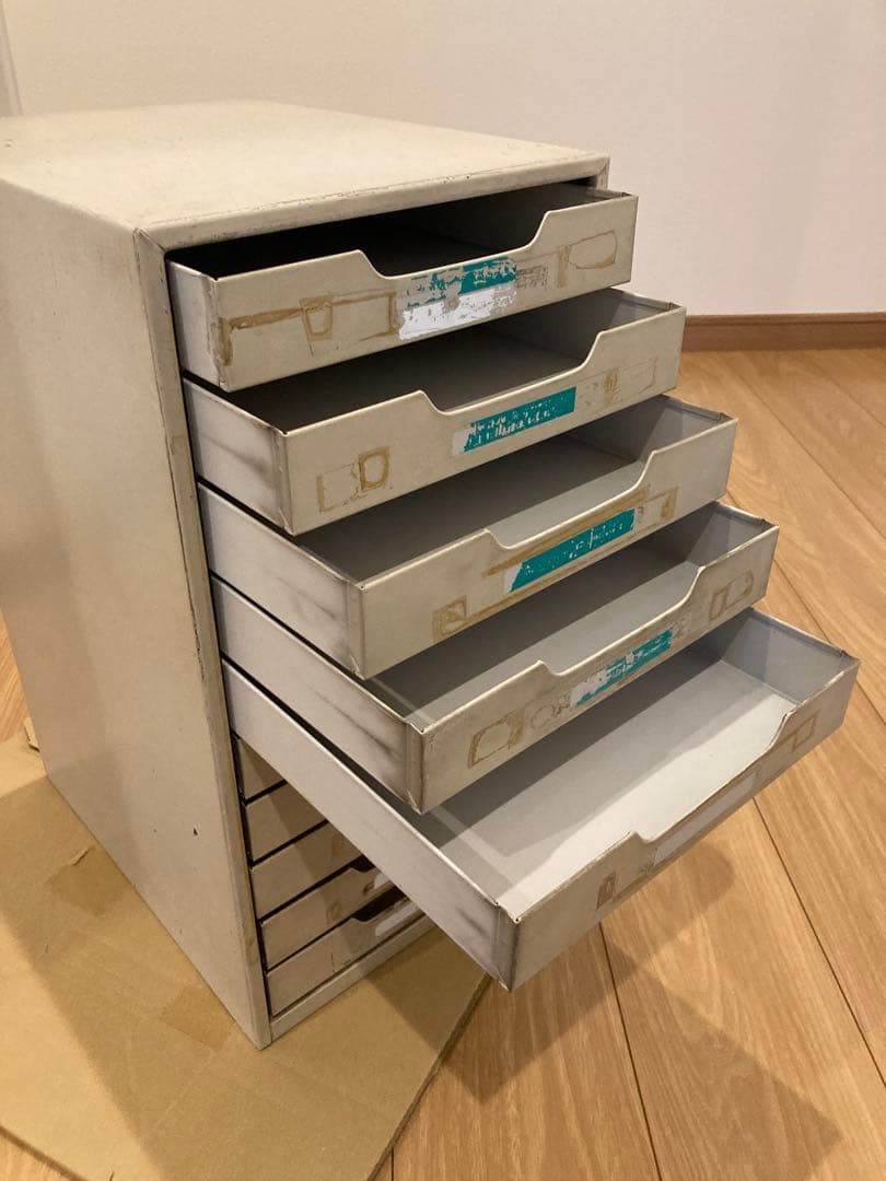 昭和レトロ　レターケース KOKUYO 10段　スチール製 A4サイズ