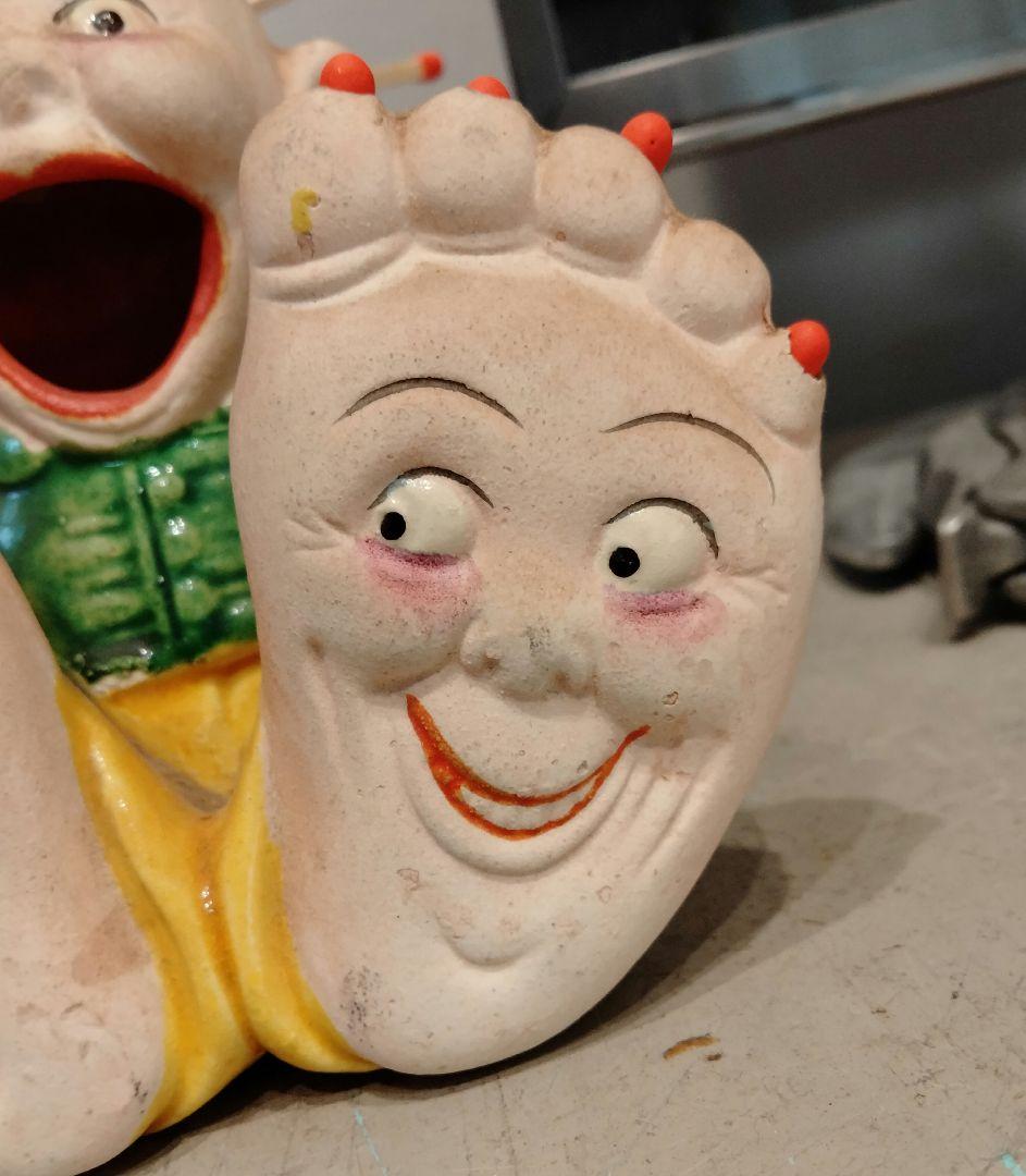 レア　50s 人面足 ビンテージ　灰皿　置物　オブジェ　ミッドセンチュリー