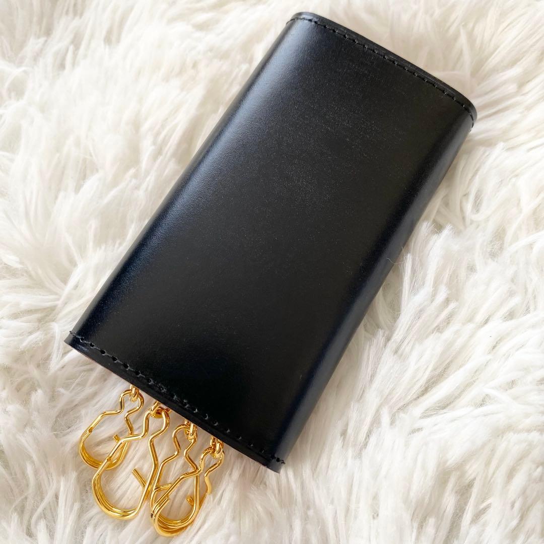 【新品未使用】GANZO ガンゾ キーケース シンブライドルレザー ブラック