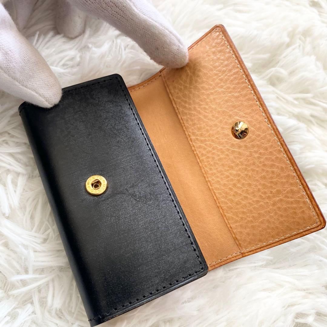 【新品未使用】GANZO ガンゾ キーケース シンブライドルレザー ブラック