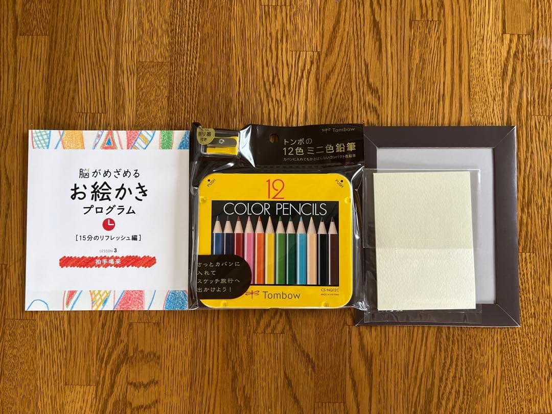 フェリシモ　脳がめざめるお絵かきプログラム［15分のリフレッシュ編］12回セット