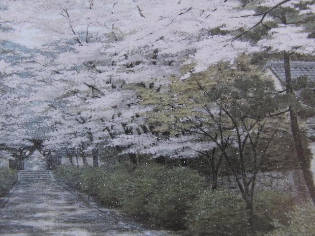 澁澤卿、【花盛参道】、希少な額装用画集より、新品額装付、状態良好