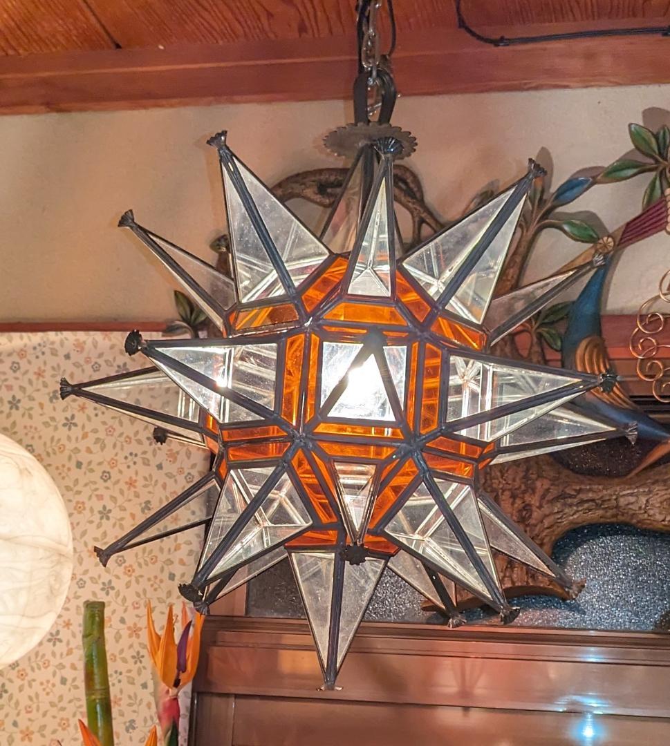 スペイン～★大型 スター ペンダントライト 激レア 希少品／50年代ヴィンテージ