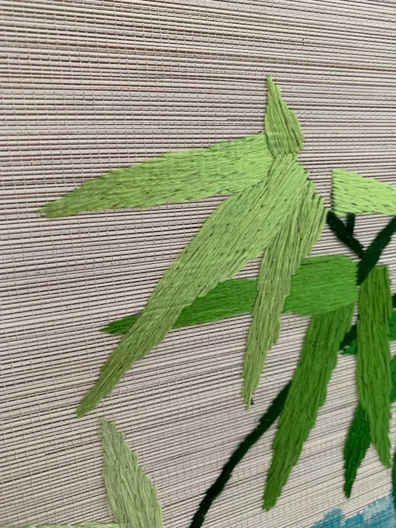 壁掛け飾り　新品　パンダ竹連画。送料無料　壁掛け輪