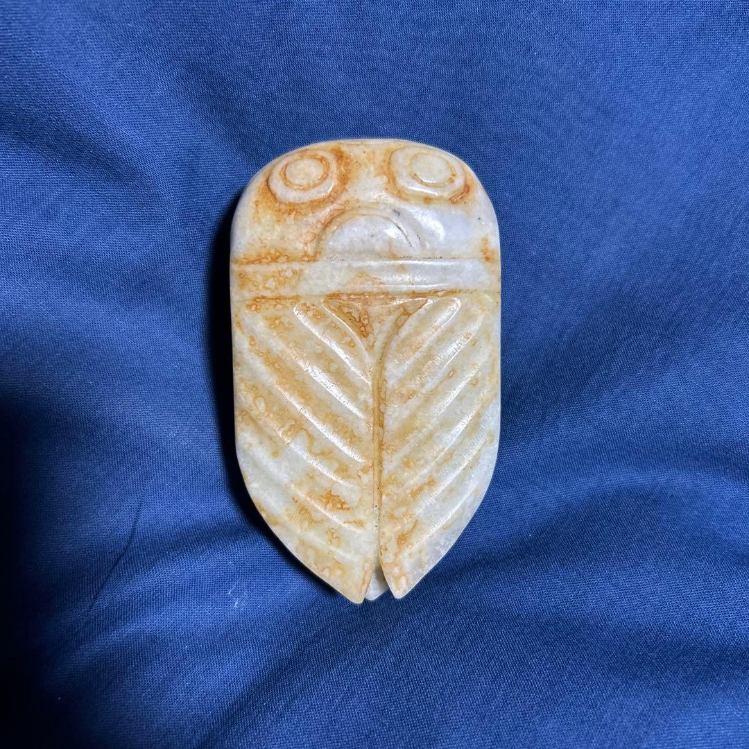 中国アンティーク 清古玉蝉 香合