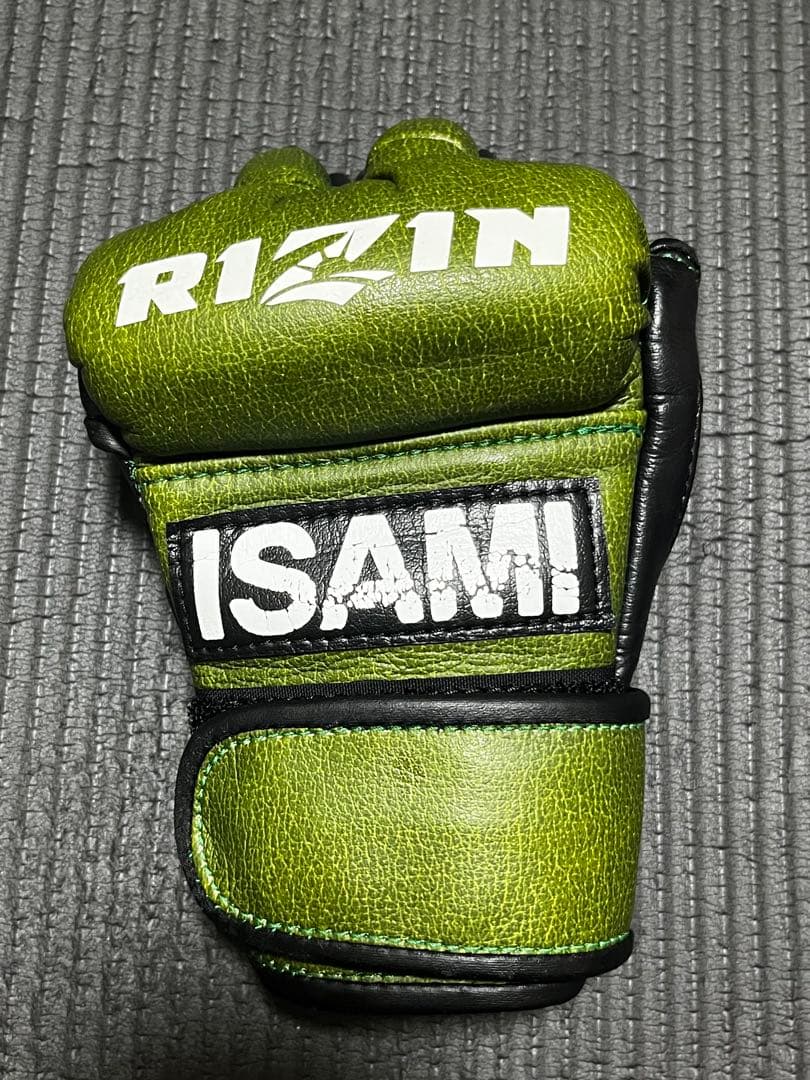 RIZIN ISAMI オープンフィンガーグローブ グリーン/ブラック