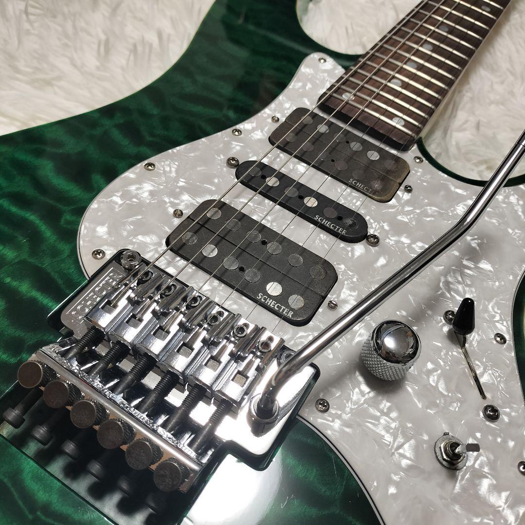 ギター Schecter SD-2-24-AS/R See-Thru Green