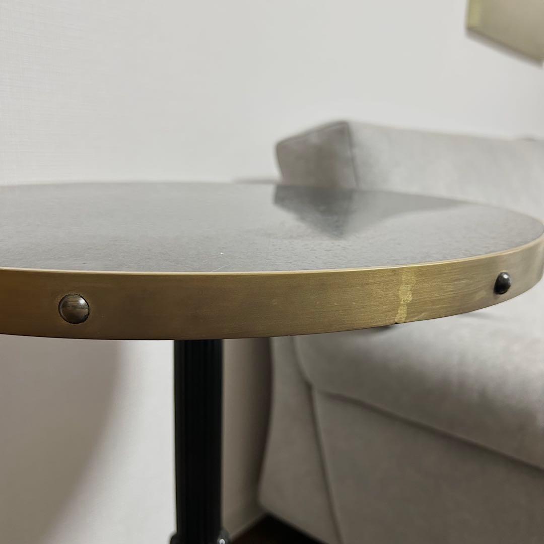 送料込み⚫︎アールデコ調カフェテーブル 丸型 店舗什器 サイドテーブル