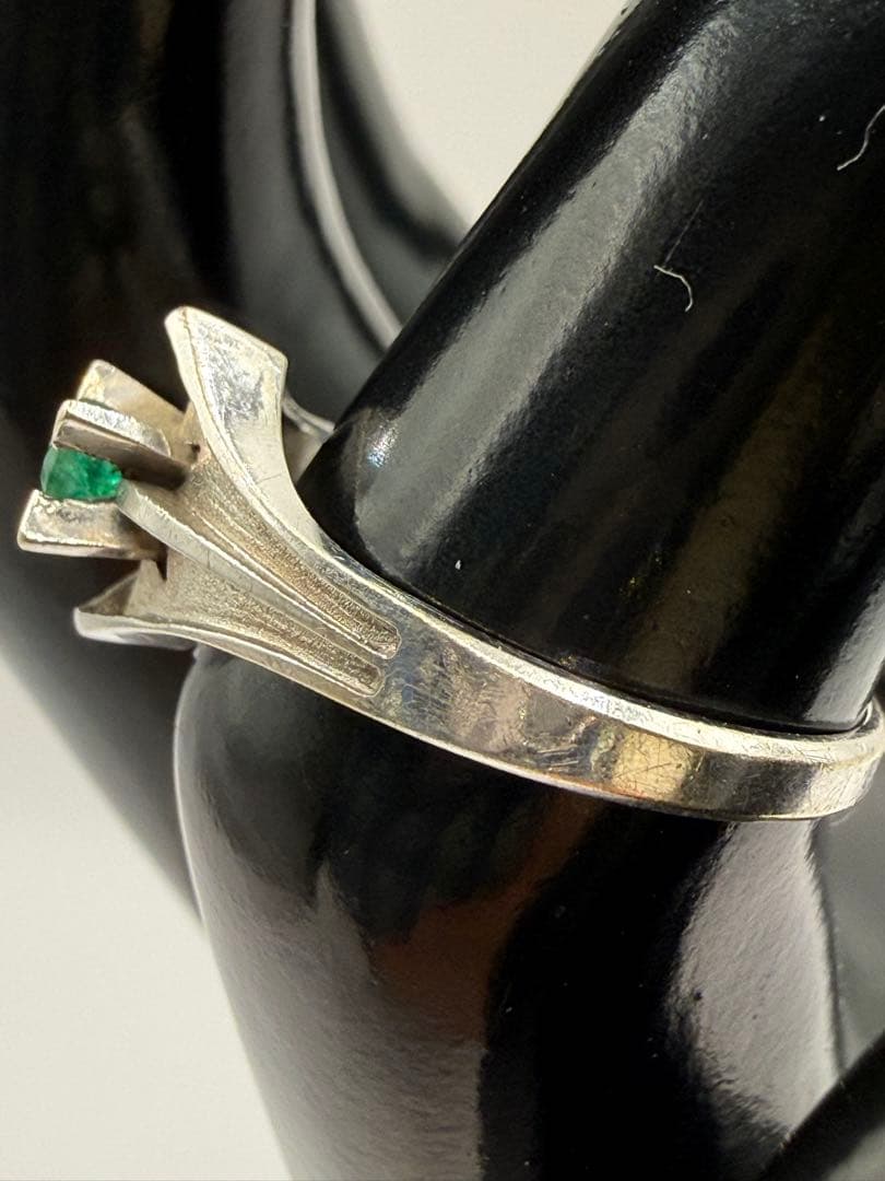 K14WG エメラルド リング　ヴィンテージ　11号