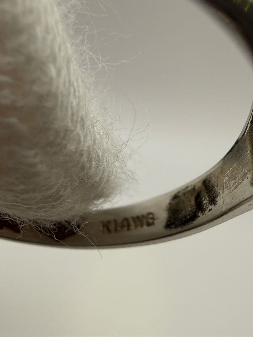 K14WG エメラルド リング　ヴィンテージ　11号