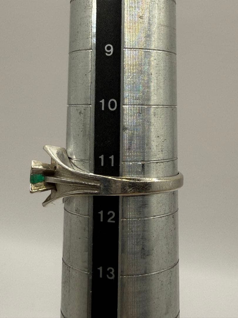 K14WG エメラルド リング　ヴィンテージ　11号