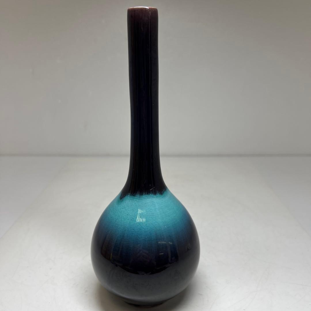 人間国宝　九谷正彦（八十吉）花瓶　高さ22.5㎝　東Y7-0630①タサオ